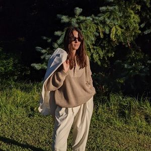 Na Nin Bud Pima Cotton Henley • Size 1 • Flax